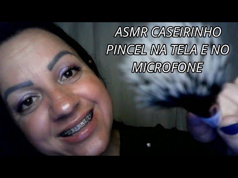 ASMR-CASEIRINHO PINCEL NA TELA E NO MICROFONE #asmr #relax #arrepios #sonsdeboca