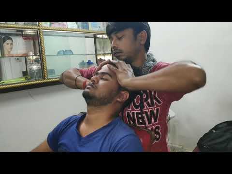 Mind relaxing upper body and head massage by Indian barber | Relaxing ASMR for sleep