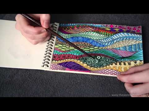 ASMR Show & Tell With Pointer ~ Zentangles My New Drawings ^_^