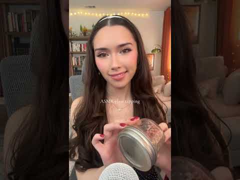 #ASMR glass tapping 🫙 the echo on the metal lid was so satisfyingg