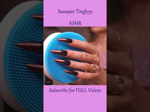 ASMR Ear Massage with Silicone Brushes ❤️❤️ #shorts