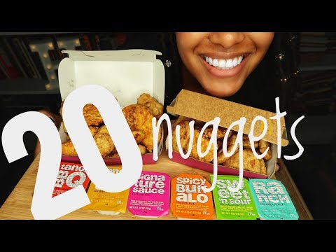 ASMR CHICKEN NUGGETS Challenge (AuzSOME Austin & SAS-ASMR) | EATING SOUNDS | No Talking