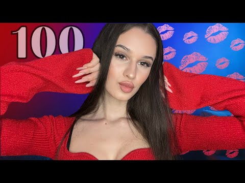 ASMR • 100 Kisses for You 💋 (No Counting)