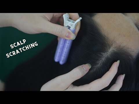 ASMR Hair Parting Real Person, Relaxing Scalp Scratch, Scalp Massage For Relaxation ( Hair Sound )