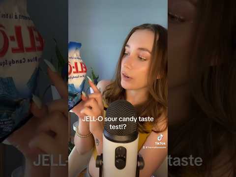 JELL-O sour candy! #asmr #candy #asmreating #asmrfood