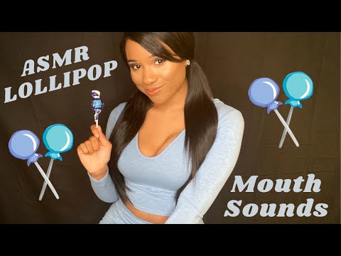 #ASMR| 🍭Juicy Blue Raspberry LOLLIPOP 🍭|Wet Mouth Sounds (No talking)💦👄