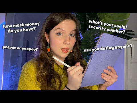 ASMR Asking You Very Personal And Invasive Questions 🤫📝