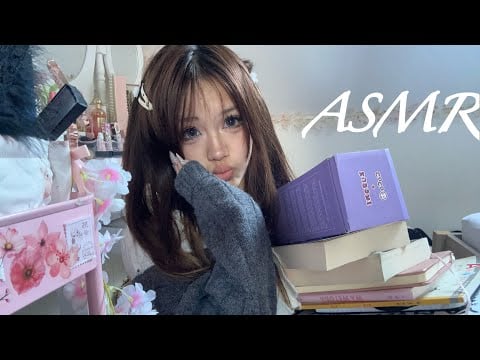 ASMR 📚tapping on books & boxes | unboxing | scratching & tracing