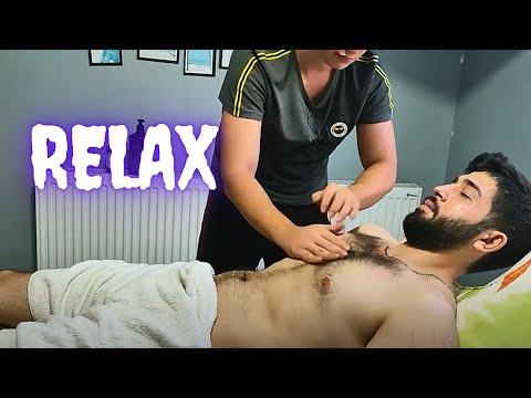 DEEPLY RELAXING BODY  ASMR MASSAGE THERAPY SPECIAL TO TURKEY - CHEST,LEG,BACK,ABDOMINAL MASSAGE