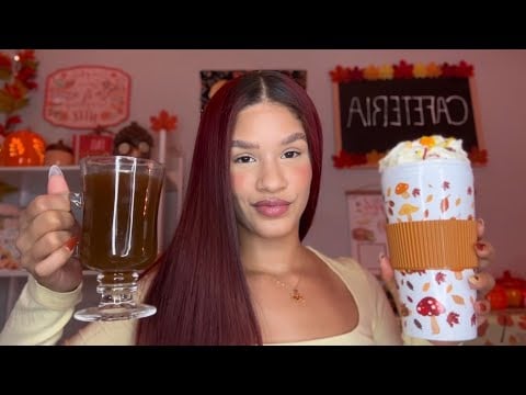 ASMR Cafeteria Acogedora de Otoño ☕️🍂 Roleplay en Español