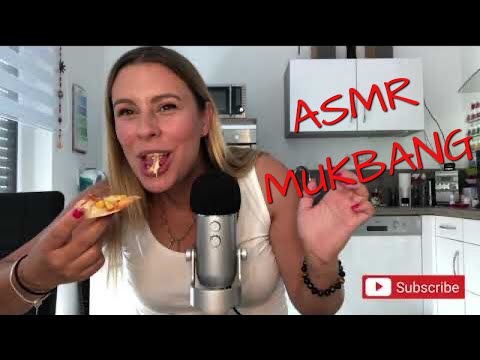 ASMR Eating / Pizza Mukbang / Eating Sounds (German / Deutsch)