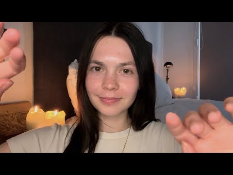 ASMR peaceful affirmations for navigating the unknown ✨(face brushing, hand movements)