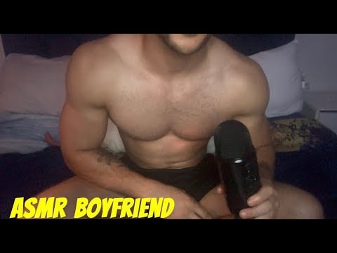 asmr boyfriend / sleep aid, face touching, wet mouth sounds, kisses & more (stress & anxiety relief)