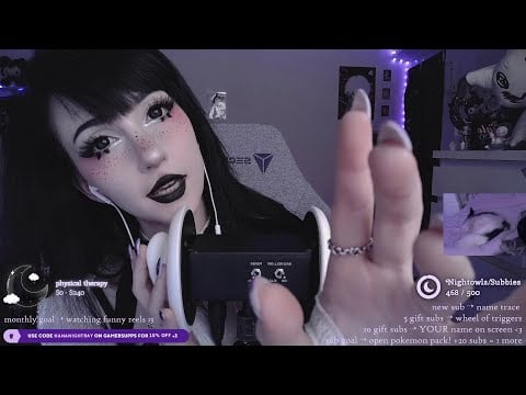 ASMR 💜 goth girl tingles your ears 💋 !socials