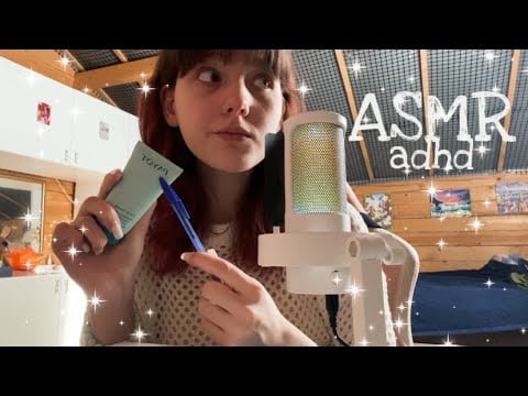 asmr быстрая проверка на сдвг моими подарками на 8 марта и не только // тестики, звуки рта, таппинг🎀