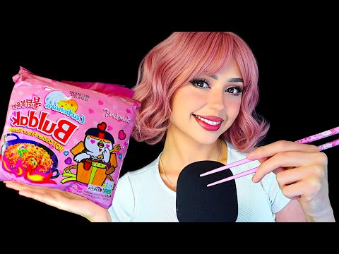 ASMR Mukbang with Spicy Noodles 🍜