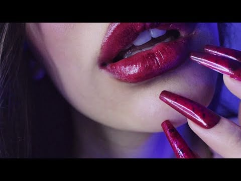 ASMR TAPPING AND SCRATCHING AROUND YOUR HEAD  WITH LONG NAILS