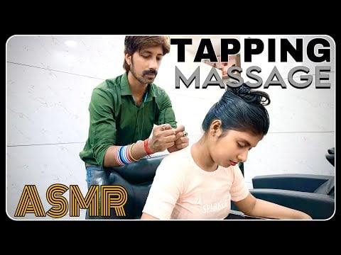 SLEEP ASMR | STRESS & PAIN RELIEF TAPPING MASSAGE HEAD BACK & NECK BY BARBER PRADEEP #asmr #insomnia