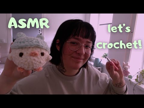 ASMR Crochet A Plushie With Me | close whispers, tongue clicking, tapping