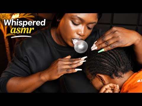 ASMR✨ Whispered Cornrow Scalp Scratching with Long Nails & Toothbrush for Deep Sleep 😴