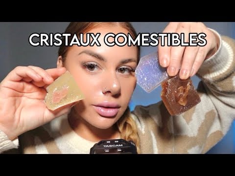 ASMR💎Dégustation de cristaux comestibles ￼✨(mouth souds, visual) 