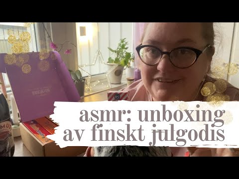 ASMR på svenska: Unboxning av finsk julchoklad 🤎 (tyvärr dålig kvalitet)