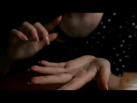 [ASMR] Slow, cosy & up-close hand movements at night + rain, thunder (no talking)
