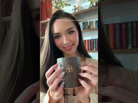 #ASMR tapping on a ceremic tower i made in my hand building class hehe 🏰
