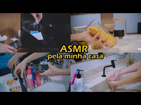 ASMR PELOS CÔMODOS DA MINHA CASA NOVA!