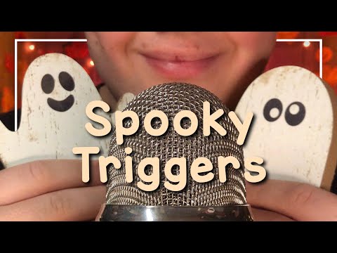ASMR Sleep with Spooky Triggers in 17 Minutes 👻🎃 Tapping, Scratching & Rambling! (Deutsch/German)