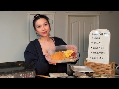 ASMR breakfast cafe roleplay (soft spoken, lofi)