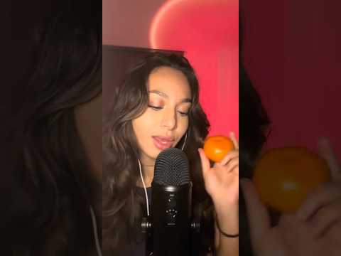 ASMR Tangerine time🍊 #asmr #mouthsounds #eatingsounds #tingles