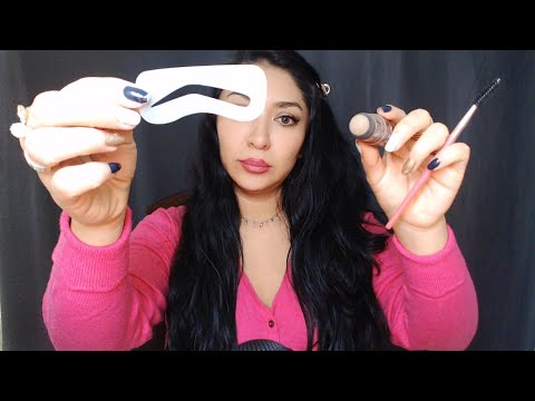 ASMR  EN ESPAÑOL DISEÑO DE CEJAS💄💅 DUERME RÁPIDO