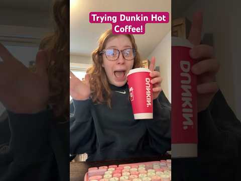 ASMR trying dunkin hot coffee #asmr
