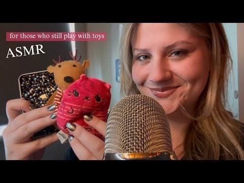 ASMR tapping & scratching on toys (new & old triggers, soft sounds, tingly, gentle whispers)