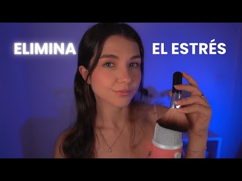 ASMR para DERRETIR el ESTRÉS  ☁  Susurros y Brushing Cercanos con eco *empieza en el min 3:39* 💤