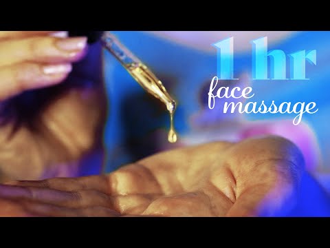 ASMR ~ 1 hr Face Massage ~ Massaging Your Face, Layered Sounds, Personal Attention (no talking)