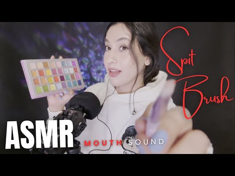 Drawing on your face with "SPIT BRUSH"🖌️✨/ Mouth Sound ASMR