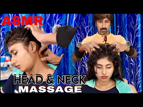 ASMR DEEP PRESSURE HEAD & NECK MASSAGE WITH HEAVY OIL FOR GIRL’S ULTIMATE RELAXATION | Stress Relief