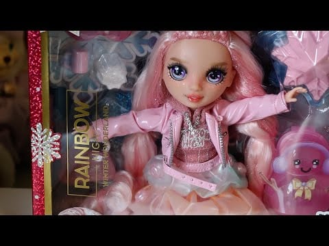 ASMR Whisper Unboxing Rainbow High Bella Parker Doll | Winter Wonderland | Crinkle Plastic Sounds