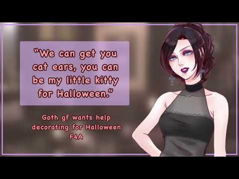 Goth gf wants help decorating for Halloween [F4A][sweet][teasing][cute][easily flustered listener]