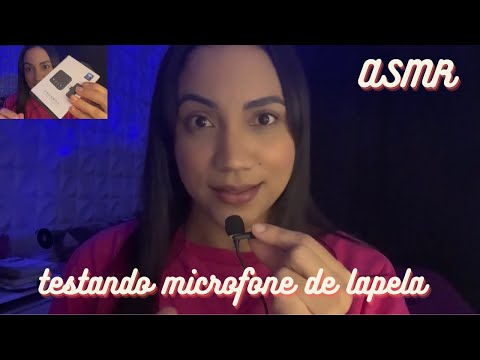 TESTANDO MICROFONE DE LAPELA/LEINHA SANTOS #fy #asmr #relax #asmrsounds #asmrvideo