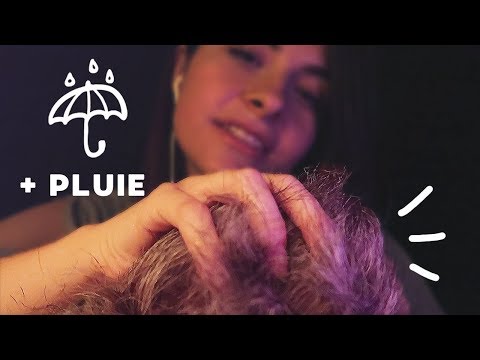 ASMR FRANCAIS ⚪️ MASSAGE 🧠 JE FAIS FONDRE TON CERVEAU 🧠 + pluie ☔