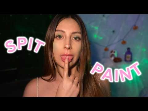 ASMR ESPAÑOL / SPIT PAINTING con MUCHA BAB1TA ( ROLEPLAY SIRENA )