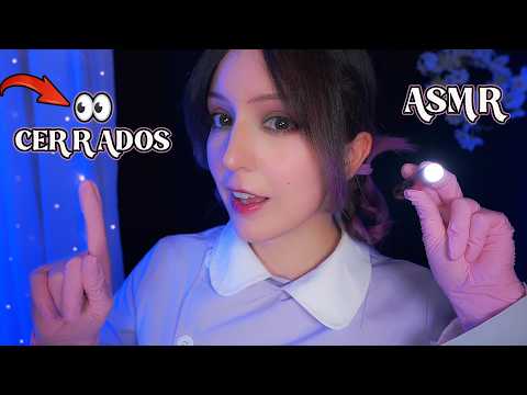 ⭐ASMR Examen de NERVIOS CRANEALES con los OJOS CERRADOS 🧠 (roleplay medico lento y suave)