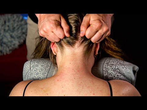 INVIGORATING ASMR: Aggressive Nape and Scalp Scratching Massage /w HAIR PULLING