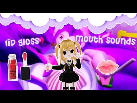 roblox asmr 🐾 ~ 💄 lip gloss pumping & mouth sounds! 💄