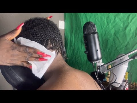 ASMR✨NO GUM MOST SATISFYING LONG NAIL BRAID SCRATCHING,CLEANSING, EAR CLEANING AND BACK NITPICKING.