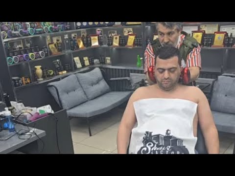 GROOM SHAVE, SKIN CARE, MASSAGE AND HAIR AND BEARD CUT ON ASMR LIVE BROADCAST with The Shave Factory