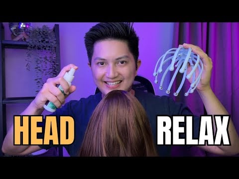 ASMR💆🏻For People Who Need Sleep With Head Message Treatment